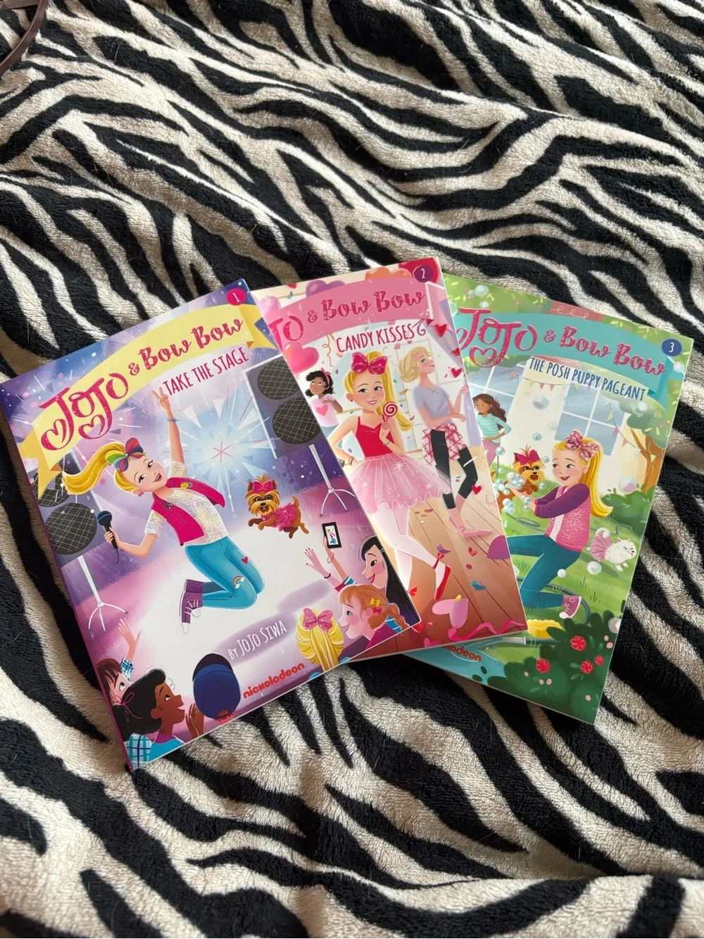 JoJo Siwa Kids Book Set - Pink, Purple, Blue, Green Covers set of 3